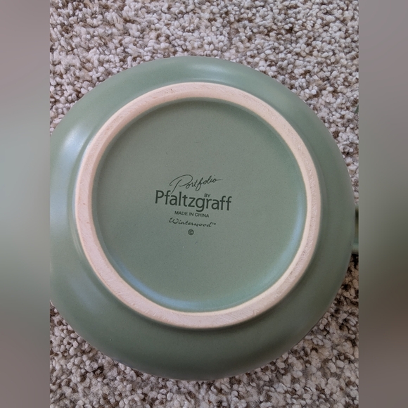 Pfaltzgraff Winterwood Chickadees Soup Bowls Set Of 2 Green - Picture 4 of 5